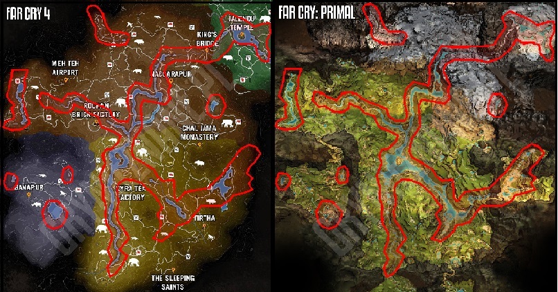 У игр Far Cry: Primal и Far Cry 4 идентичные карты, ПК игры (новости)