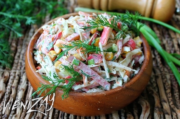 Салат, с копченой колбасой и болгарским перцем: Рецепт, Салаты (рецепты)