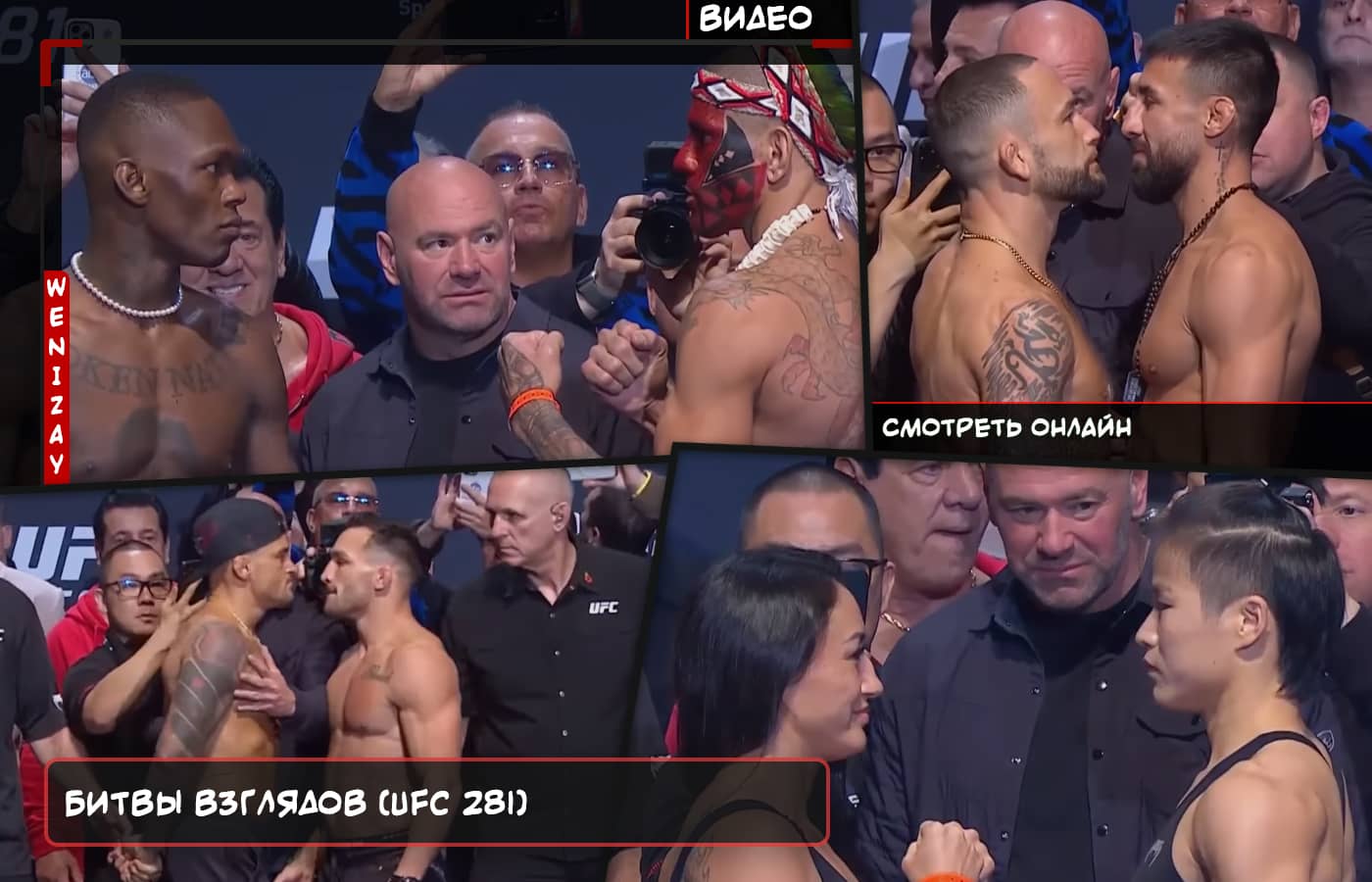 Битвы взглядов (UFC 281) - смотреть видео